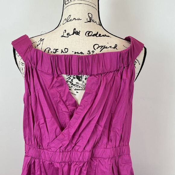 Maeve Magenta Midi Dress Elastic Waist Casual Sleeveless XL - Picture 5 of 7